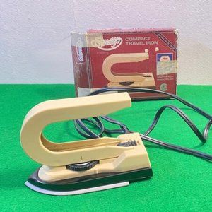 Vintage Image Travel Iron Dual Volt - Vintage Ironing Machine - Travel Iron w Fo